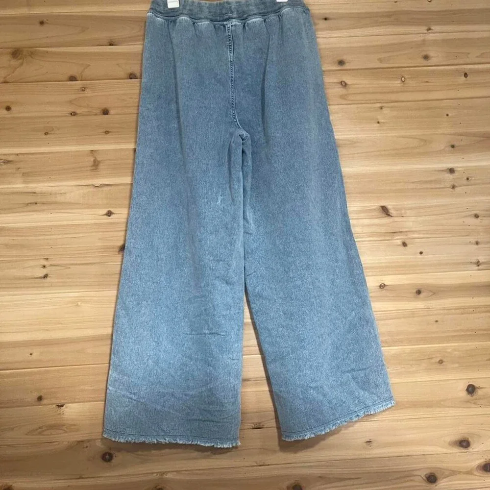 Aerie Light Wash Wide Leg 02 F 0 - Picture 5 of 6